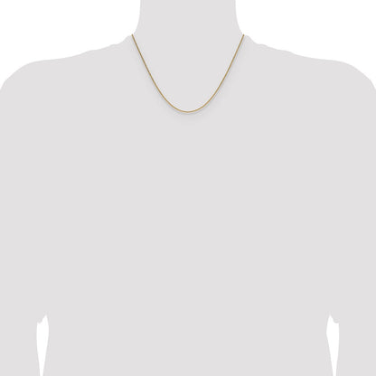 10K Gelbgold 1.4mm Flach Ankerkette Halskette
