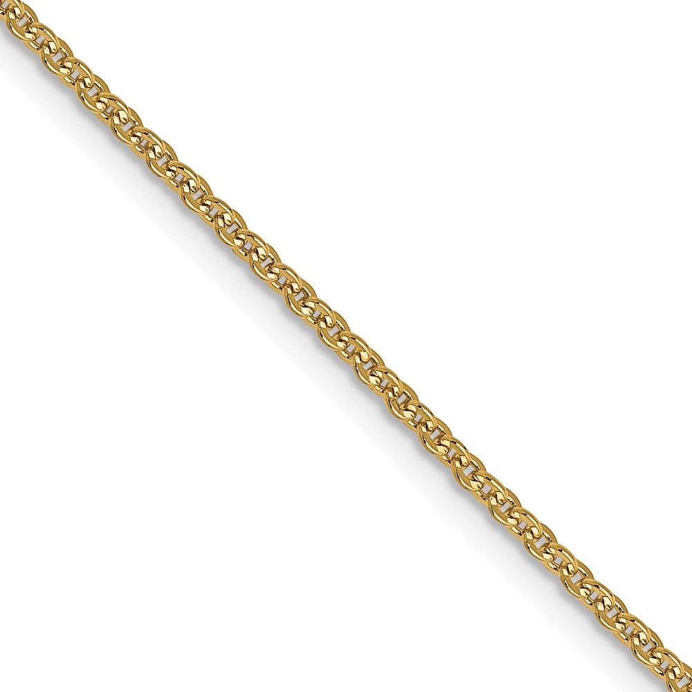 10K Gelbgold 1.4mm Flach Ankerkette Halskette