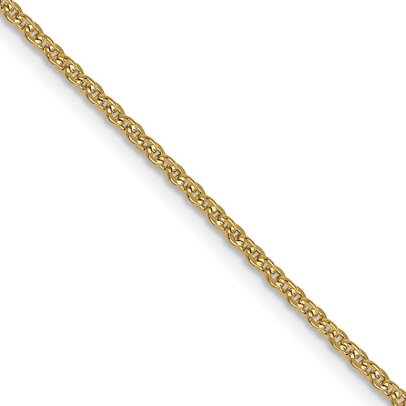 10K Gelbgold 1.4mm Flach Ankerkette Halskette