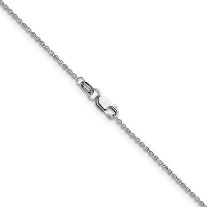 10K Weißgold 1.4mm Flach Ankerkette Halskette