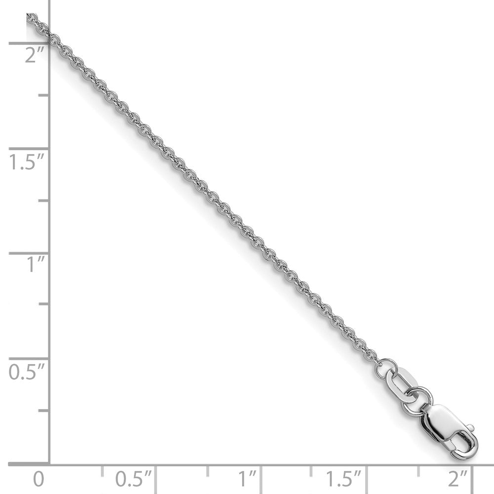10K Weißgold 1.4mm Flach Ankerkette Halskette