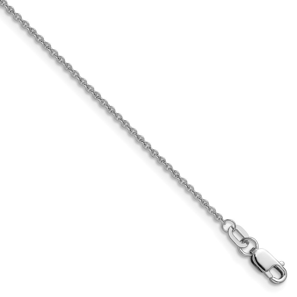 10K Weißgold 1.4mm Flach Ankerkette Halskette