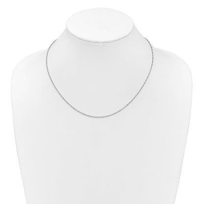 18 Zoll 10K Weißgold 1.5mm Singapurkette 1 Zoll+1 Zoll Verstellbar Halskette