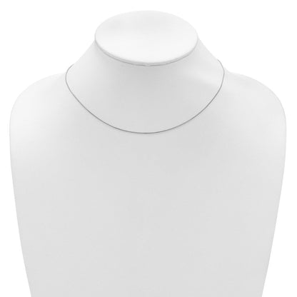 18 Zoll 10K Weißgold.65mm Diamantiert Ährenkette 1 Zoll+1 Zoll Verstellbar Halskette