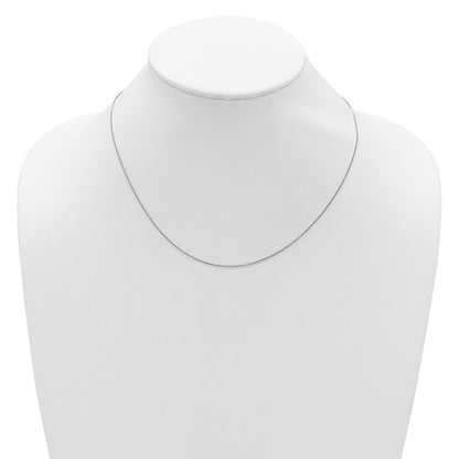 18 Zoll 10K Weißgold.65mm Diamantiert Ährenkette 1 Zoll+1 Zoll Verstellbar Halskette