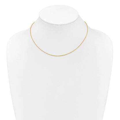 18 Zoll 10K Gelbgold 1.2mm Ährenkette 1 Zoll+1 Zoll Verstellbar Halskette
