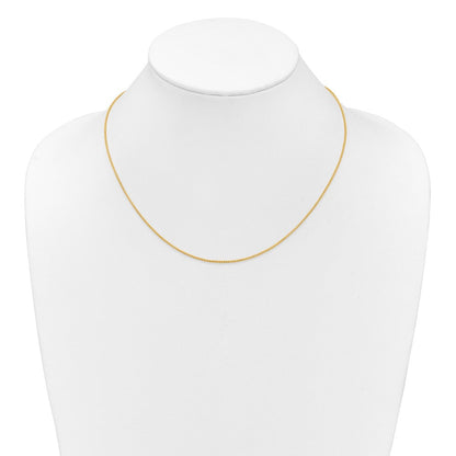 18 Zoll 10K Gelbgold 1.2mm Ährenkette 1 Zoll+1 Zoll Verstellbar Halskette