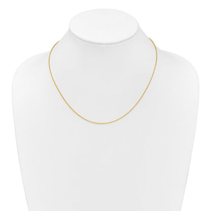 18 Zoll 10K Gelbgold 1.15mm Diamantiert Offen Franco 1 Zoll+1 Zoll Verstellbar Halskette