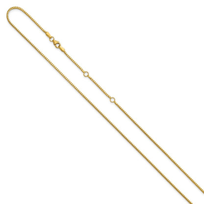 18 Zoll 10K Gelbgold 1.25mm Franco 1 Zoll+1 Zoll Verstellbar Halskette