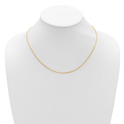 18 Zoll 10K Gelbgold 1.25mm Franco 1 Zoll+1 Zoll Verstellbar Halskette
