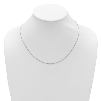 22 Zoll 10K Weißgold Verstellbar 1.1mm Singapurkette Halskette