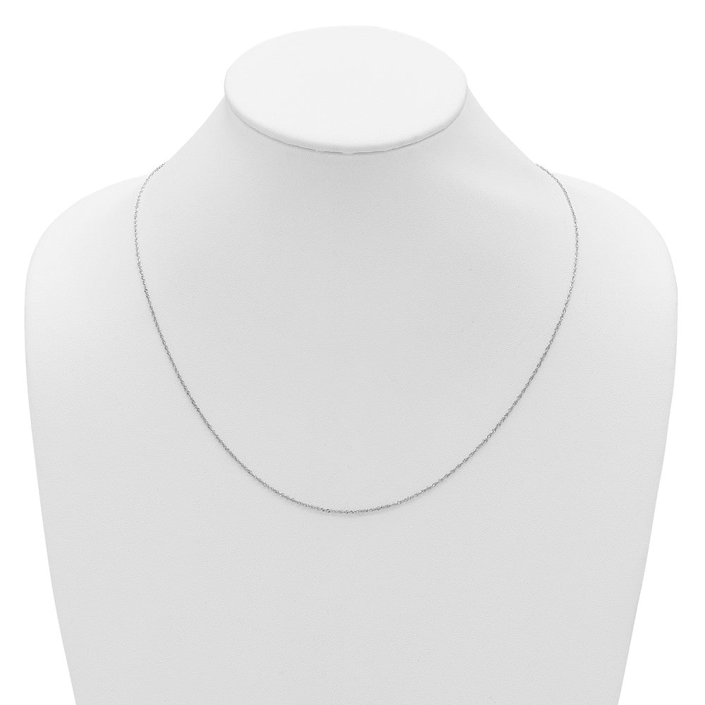 22 Zoll 10K Weißgold Verstellbar 1.1mm Singapurkette Halskette