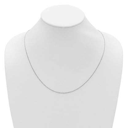 22 Zoll 10K Weißgold Verstellbar 1.1mm Singapurkette Halskette