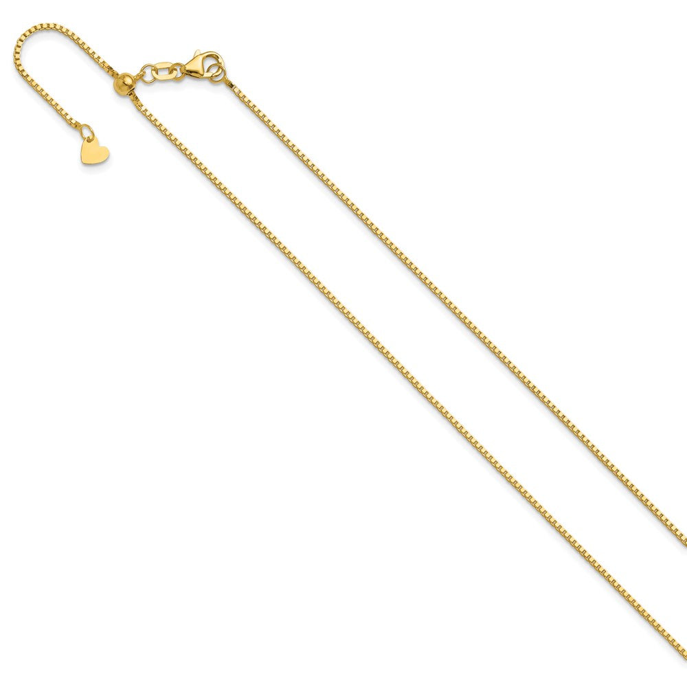 10K Gelbgold Verstellbar 1mm Venezianer Halskette