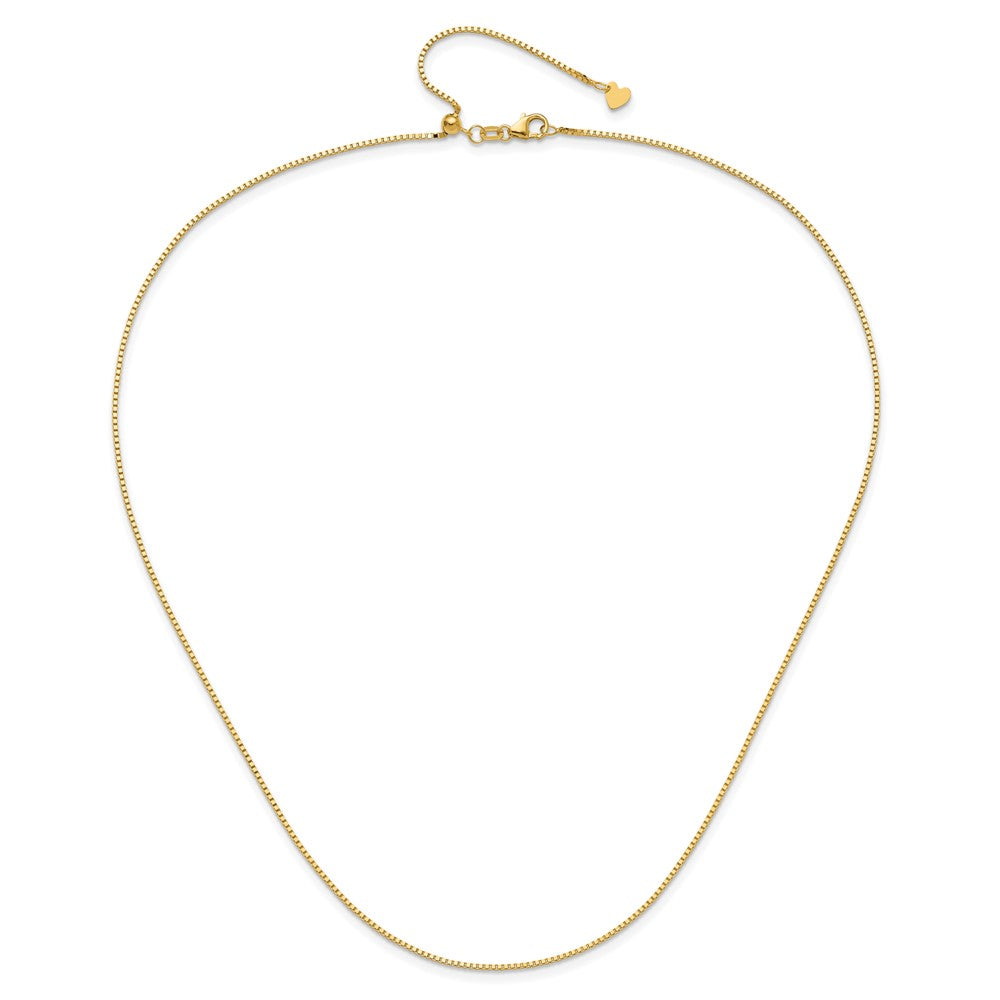 10K Gelbgold Verstellbar 1mm Venezianer Halskette