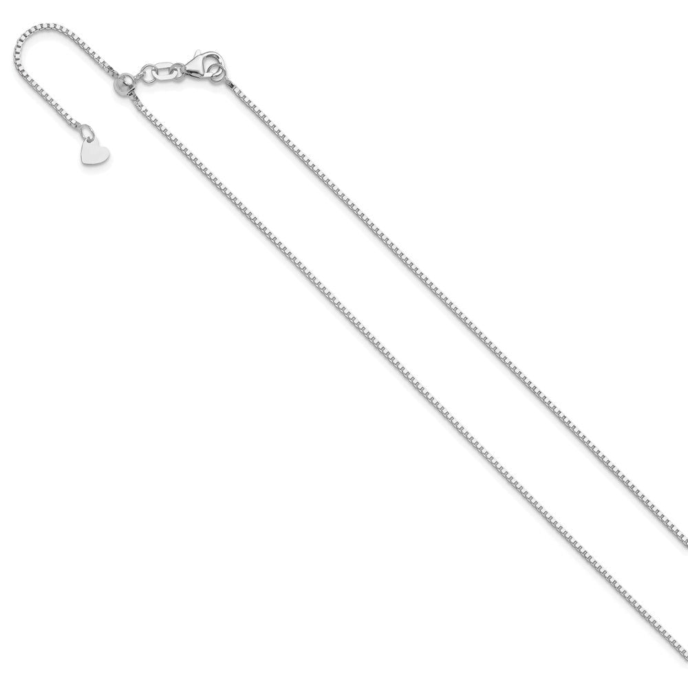 10K Weißgold Verstellbar 1mm Venezianer Halskette
