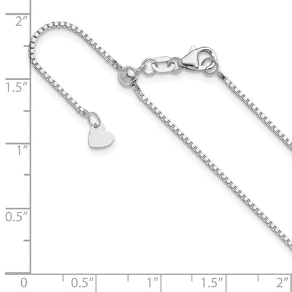 10K Weißgold Verstellbar 1mm Venezianer Halskette
