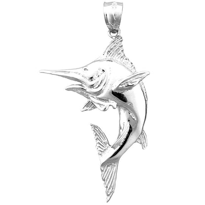 585 Gold Blauer Marlin Anhänger