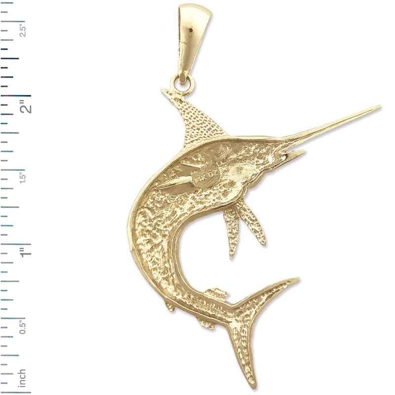 14K Gold Marlin Sportfisch-Anhänger