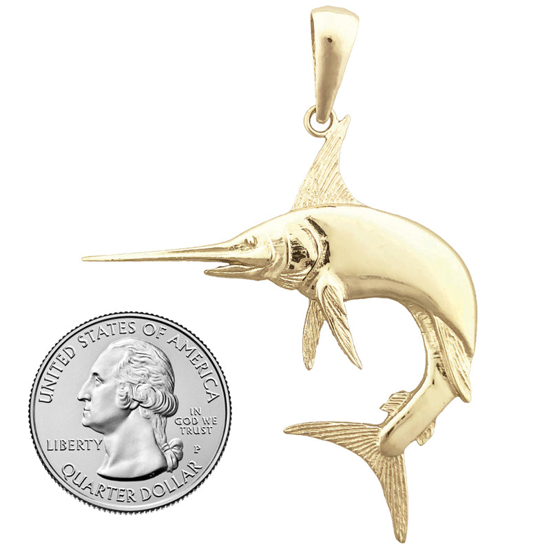 14K Gold Marlin Sportfisch-Anhänger