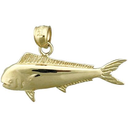 585 Gold 30-mm-Mahi-Mahi-Anhänger