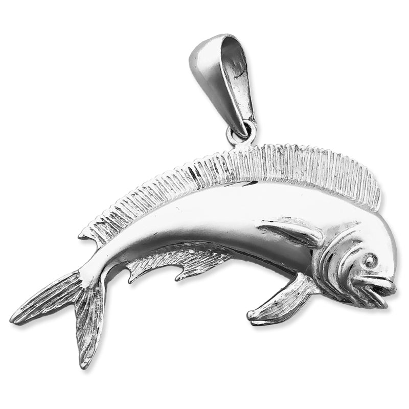 14K Gold 3D Mahi-Mahi-Fisch-Anhänger