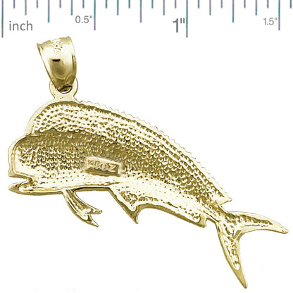 14K Gold Mahi-Mahi-Anhänger