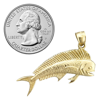 14K Gold Mahi-Mahi-Anhänger