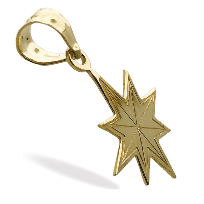 585 Gold Achtzackiger Stern-Charm