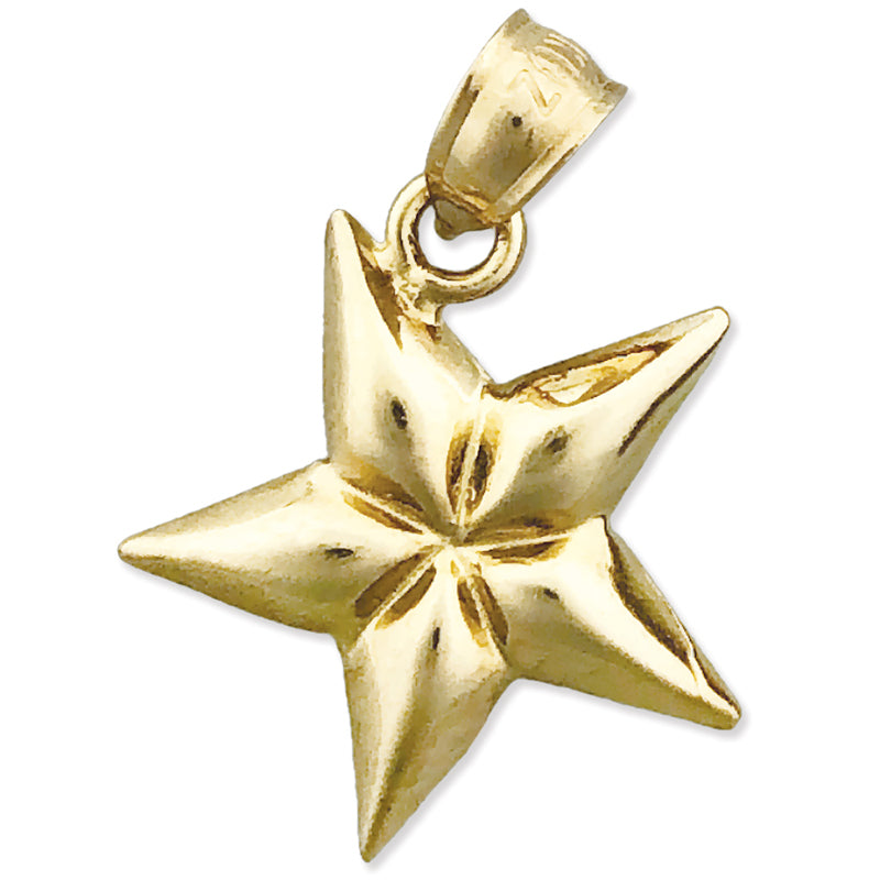 585 Gold Fünfzackiger Stern-Charm