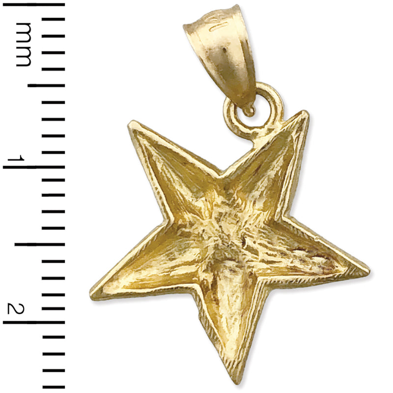 585 Gold Fünfzackiger Stern-Charm