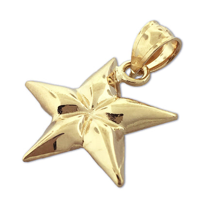 585 Gold Fünfzackiger Stern-Charm