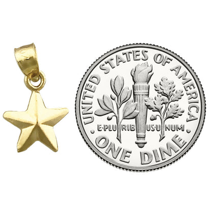 14K Gold Stern-Charm