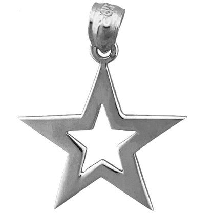 14K Gold Sternform-Anhänger mit Cutout-Design "Himmelskörper"** Alternative, kompaktere Formulierung: **14K Gold Ausgeschnittener Stern-Anhänger, Himmelsdesign