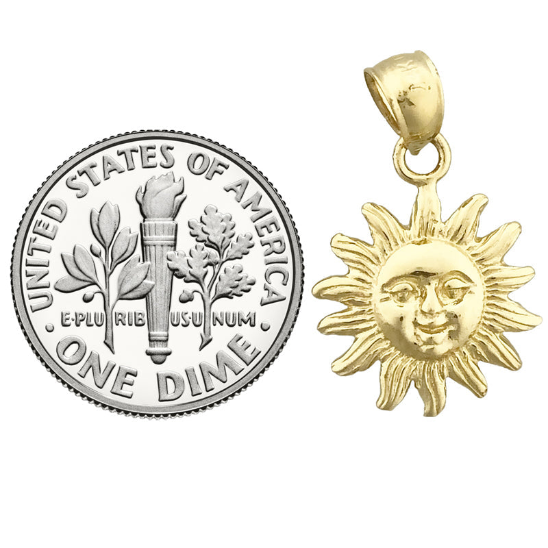 14K Gold Sonne Charm