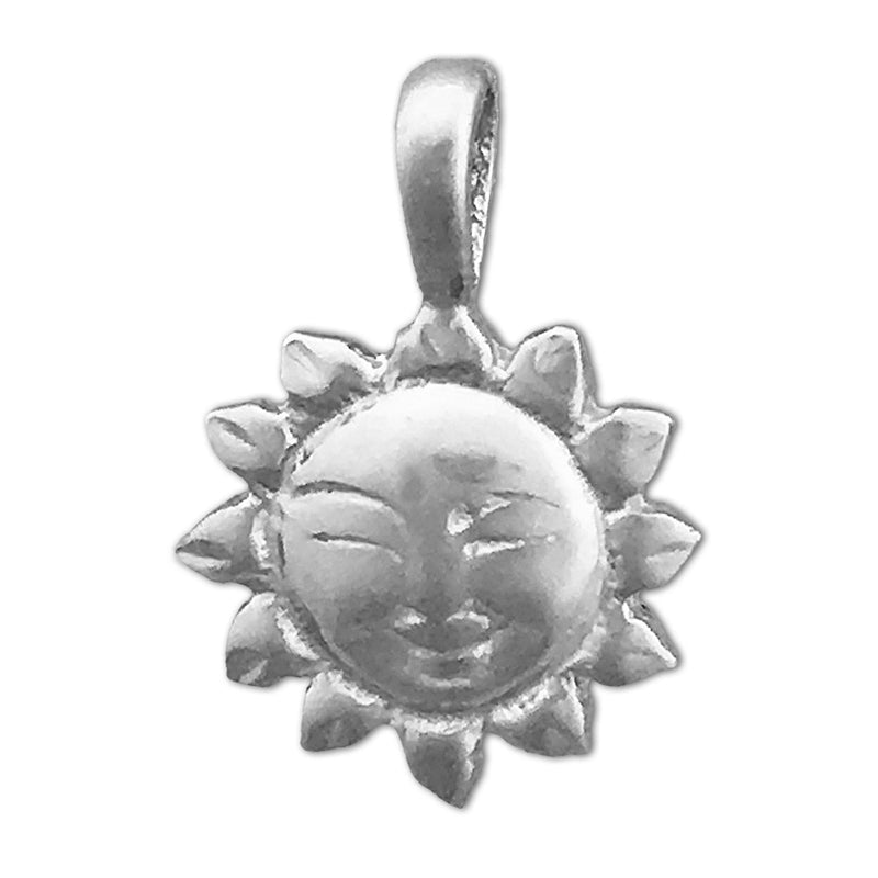 14K Gold Smiley-Face-Sonnen-Charm-Gleitanhänger