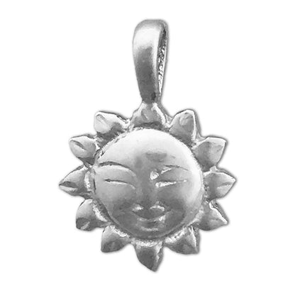14K Gold Smiley-Face-Sonnen-Charm-Gleitanhänger