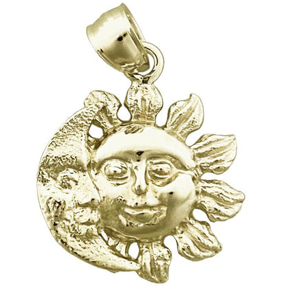 585 Gold Mond und Sonne Charm