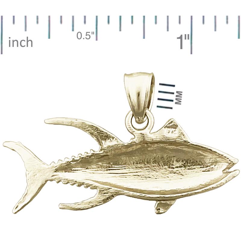 14K Gold 28MM Thunfisch-Anhänger