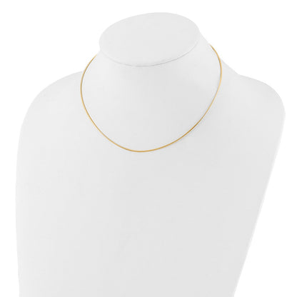 10K Gelbgold 1mm Schlange Draht Halskette