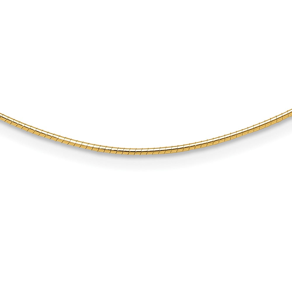 10K Gelbgold 1mm Schlange Draht Halskette