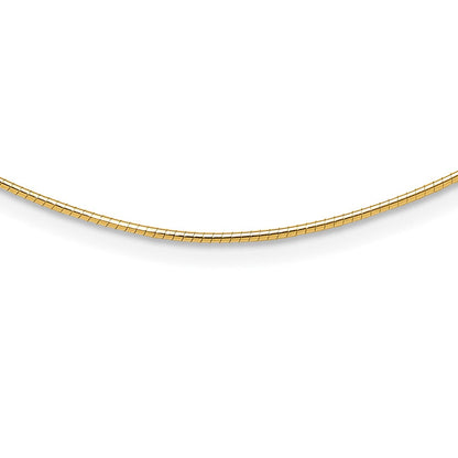 10K Gelbgold 1mm Schlange Draht Halskette