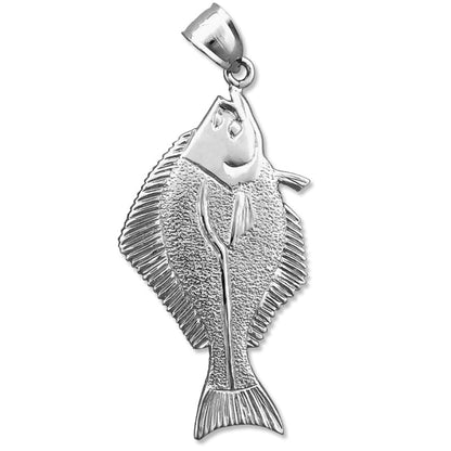 14K Gold Heilbutt-Anhänger