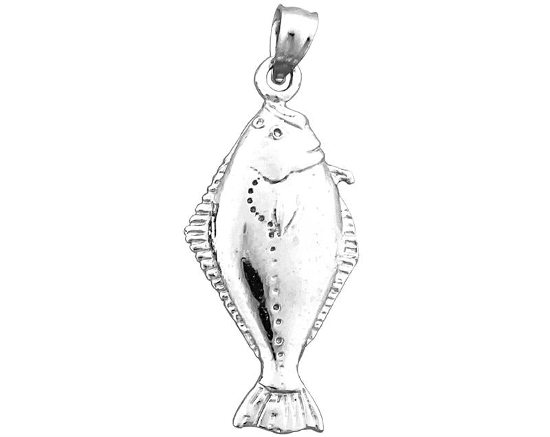 14K Gold Anhänger Fisch mit vertikaler Sohle
