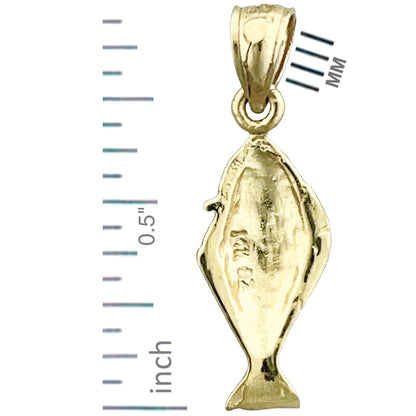 585 Gold Seezungen-Charm