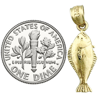 585 Gold Seezungen-Charm