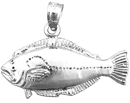 14K Gold Horizontaler Sole-Fisch-Anhänger