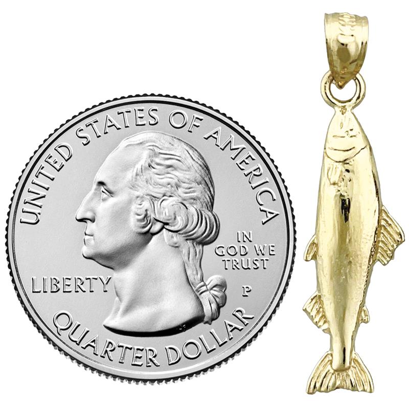 14K Gold Lachs-Charm
