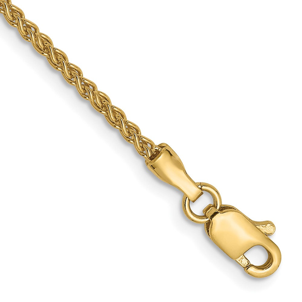 14K Gelbgold 1.5mm Ährenkette Halskette