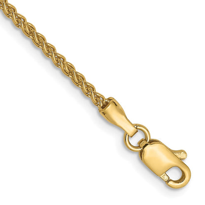 14K Gelbgold 1.5mm Ährenkette Halskette